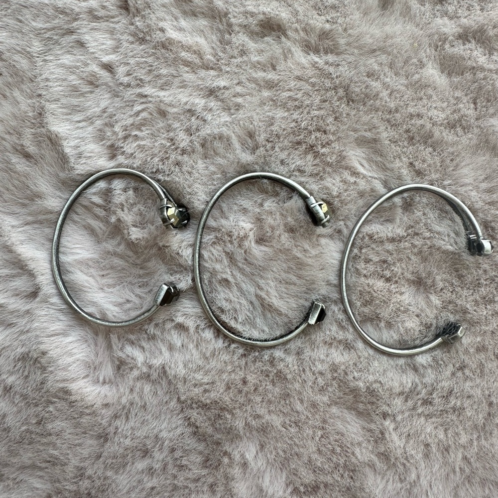 three Kendra Scott Silver Cuff Bracelet - Picture 2 of 5